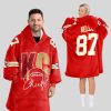 Kelce 87 Kansas City Football Unisex Blanket Hoodie 1