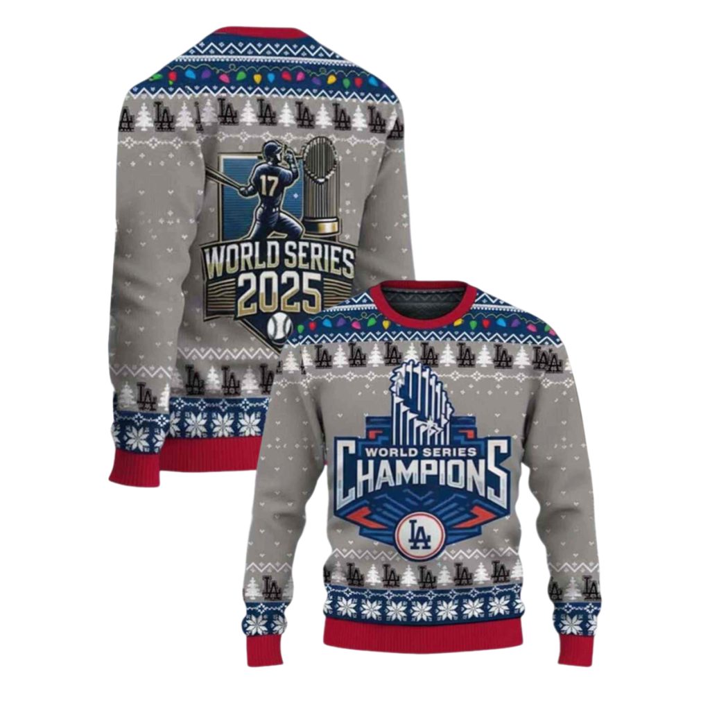 LA Dodgers World Series 2025 Ugly Christmas Sweater LA Dodgers World Series 2025 Ugly Christmas Sweater