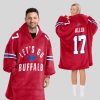 Lets Go Bills Football Allen 17 Unisex Blanket Hoodie 1
