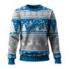 Lions Reindeer Football Christmas Ugly Sweater 1