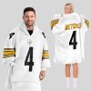 Metcalf 4 Pittsburgh Football Unisex Blanket Hoodie 2