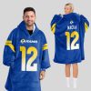 Nacua 12 LA Ram Football Team Unisex Blanket Hoodie 1