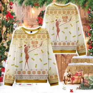 Marcus The Worm Rigatoni Pasta Christmas Ugly Sweater