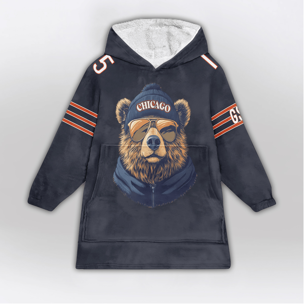 Odunze 15 Bears Football Unisex Blanket Hoodie