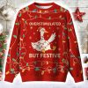 Overstimulated But Festive Christmas Ugly Sweater 1
