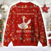 Overstimulated But Festive Christmas Ugly Sweater