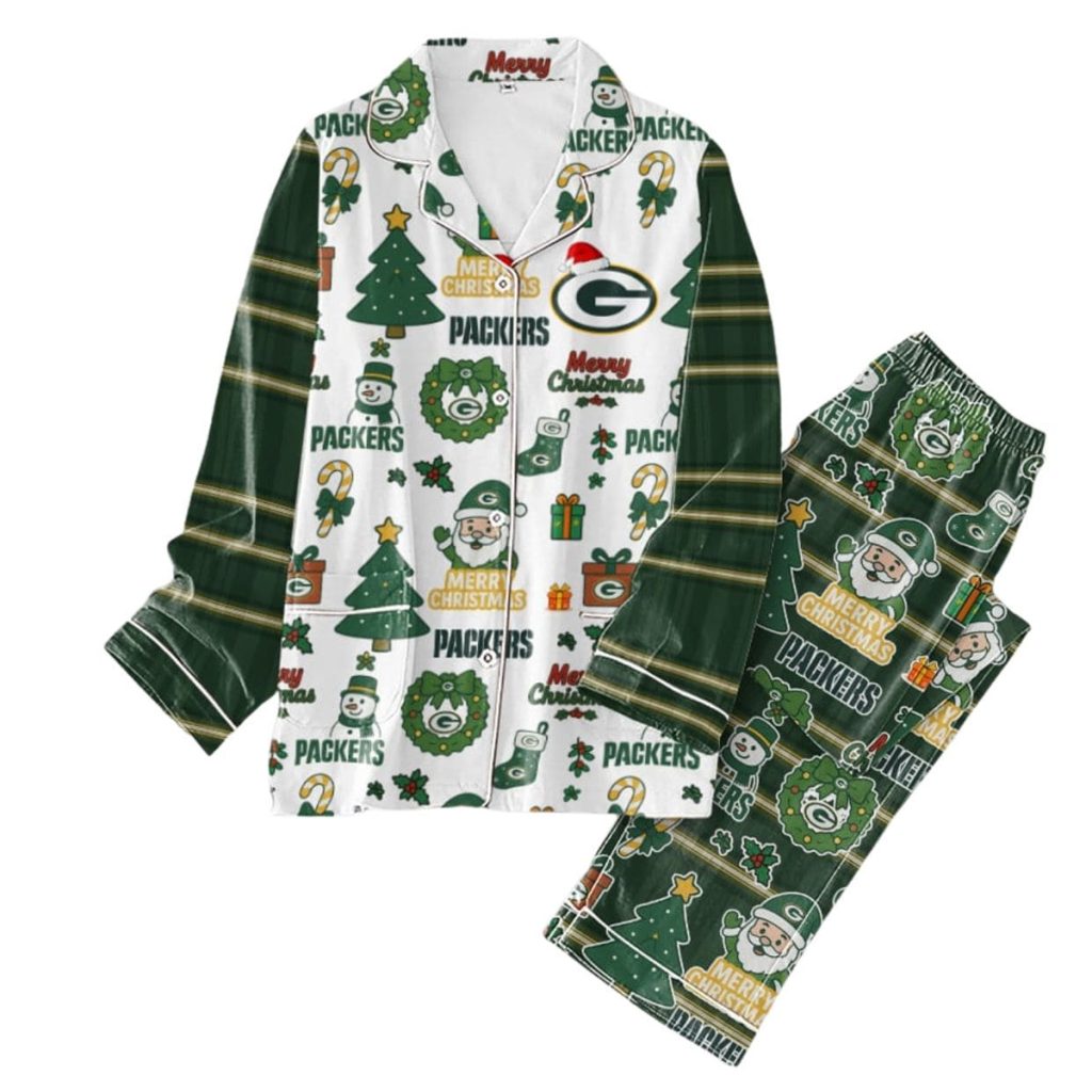 Packers Football Christmas Pajamas Set