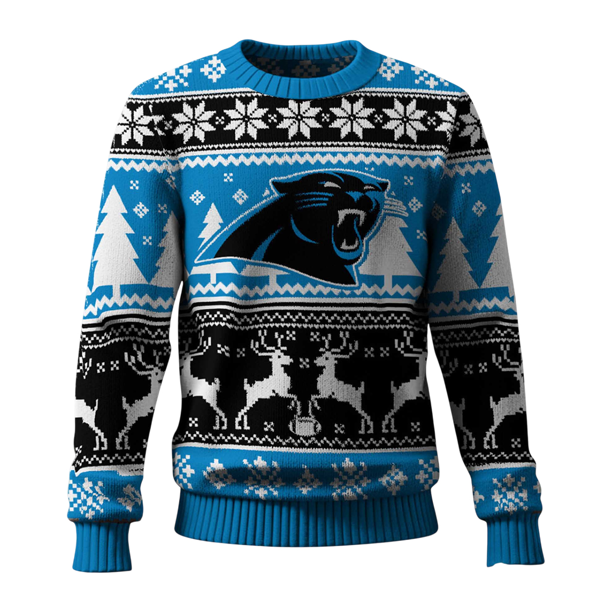 Panthers Reindeer Football Christmas Ugly Sweater