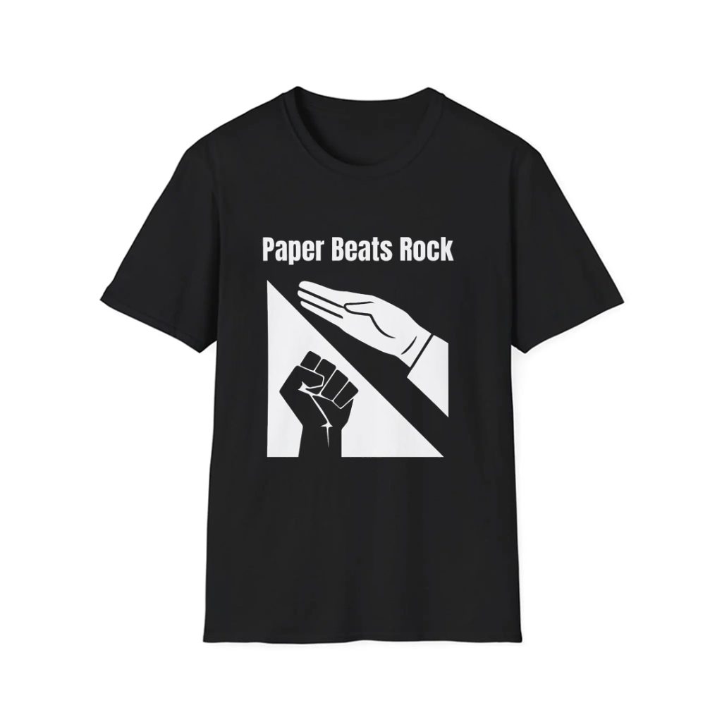 Paper Beats Rock T Shirt
