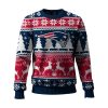 Patriots Reindeer Football Christmas Ugly Sweater 1