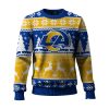 Rams Reindeer Football Christmas Ugly Sweater 1