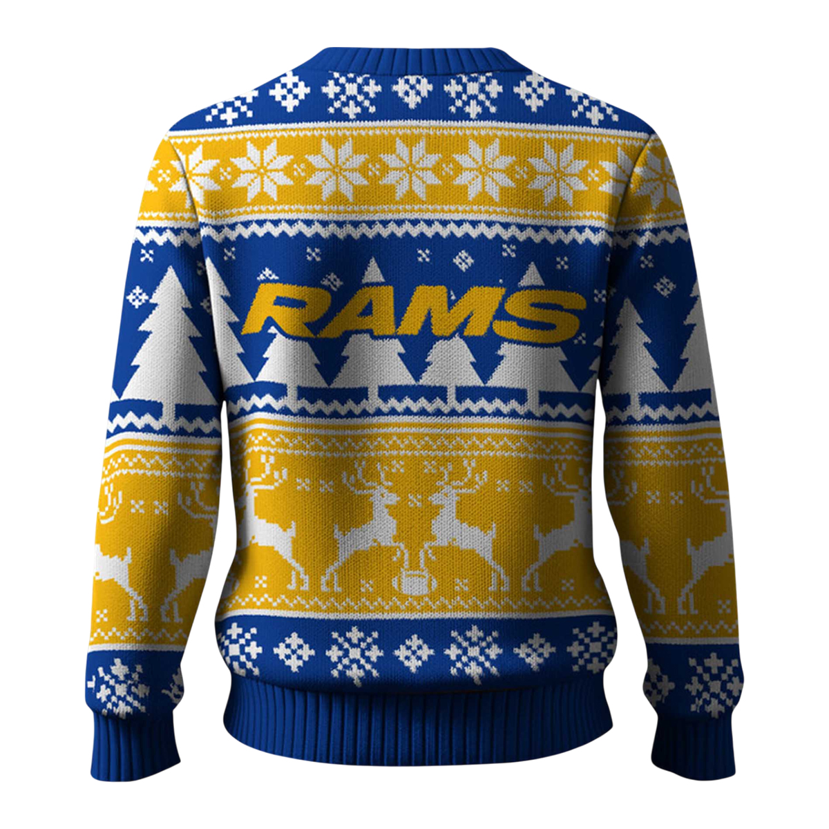 Rams Reindeer Football Christmas Ugly Sweater