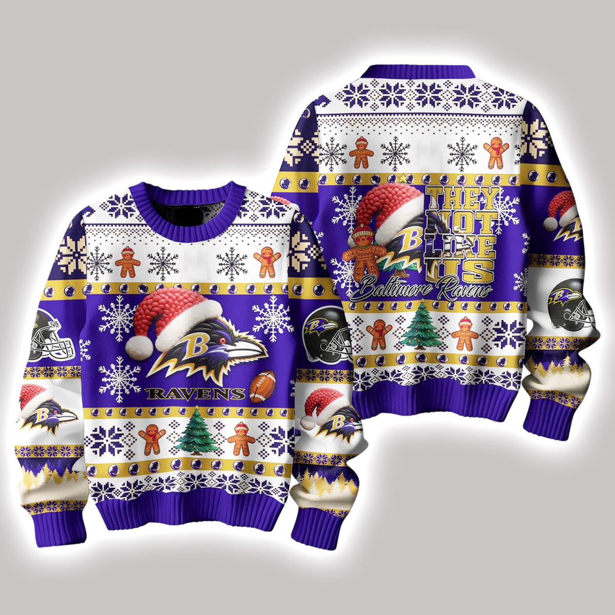 Ravens They Not Like Us Ugly Sweater