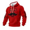 Red Raiders Football Print Waffle Fabric Hoodie 1