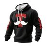 Red Raiders Football Print Waffle Fabric Hoodie