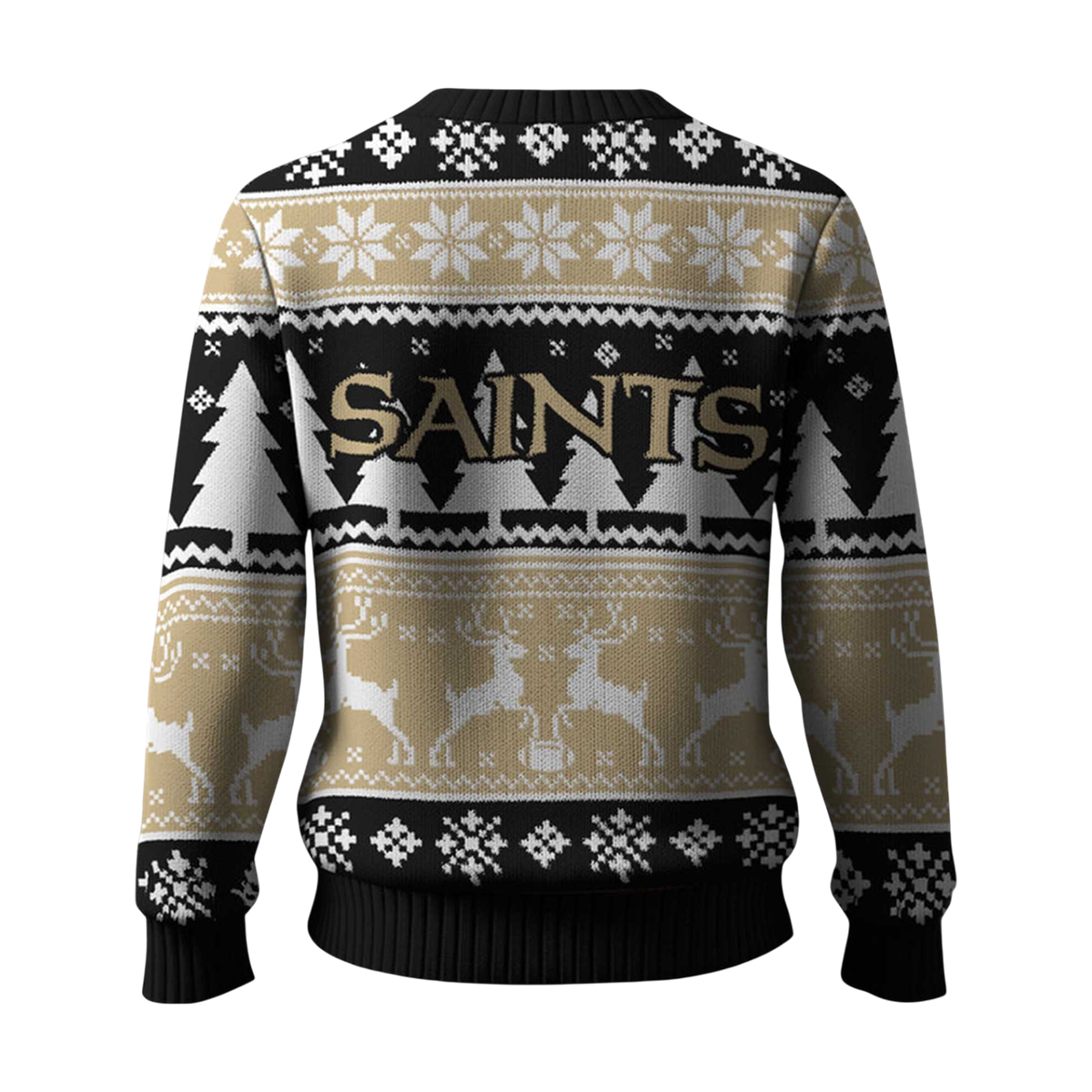Saints Reindeer Football Christmas Ugly Sweater