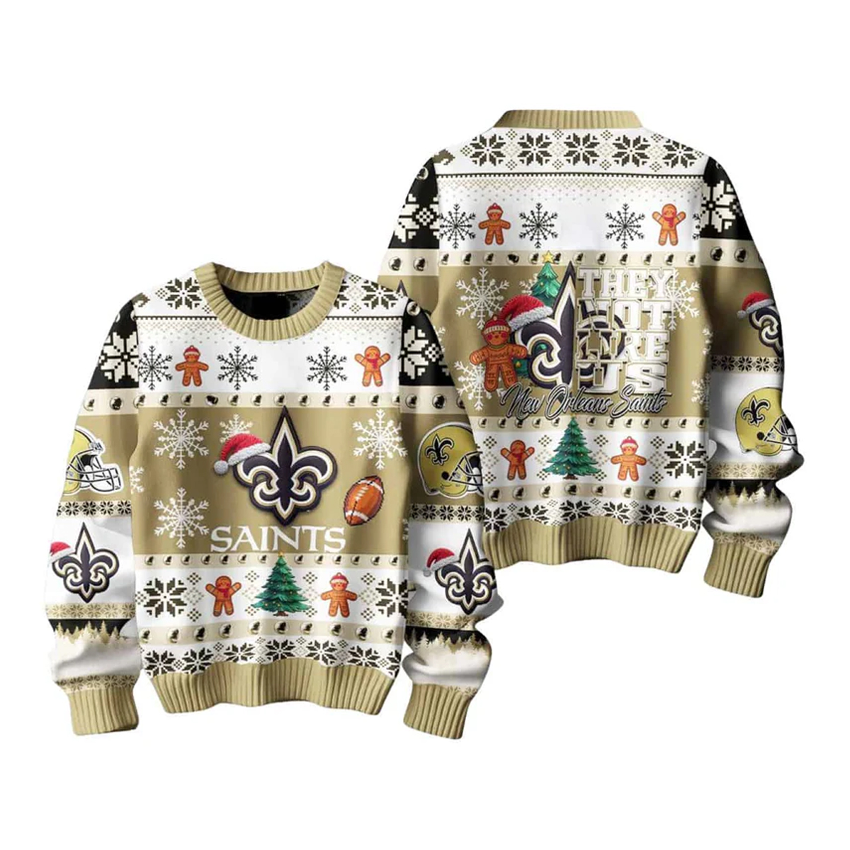 Saints They Not Like Us Ugly Christmas Sweater