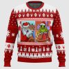 Santa Claus And The Grnch Woman Yelling At A Cat Meme Ugly Christmas Sweater 1