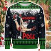 Santa Working It At The Pole Christmas Ugly Sweater