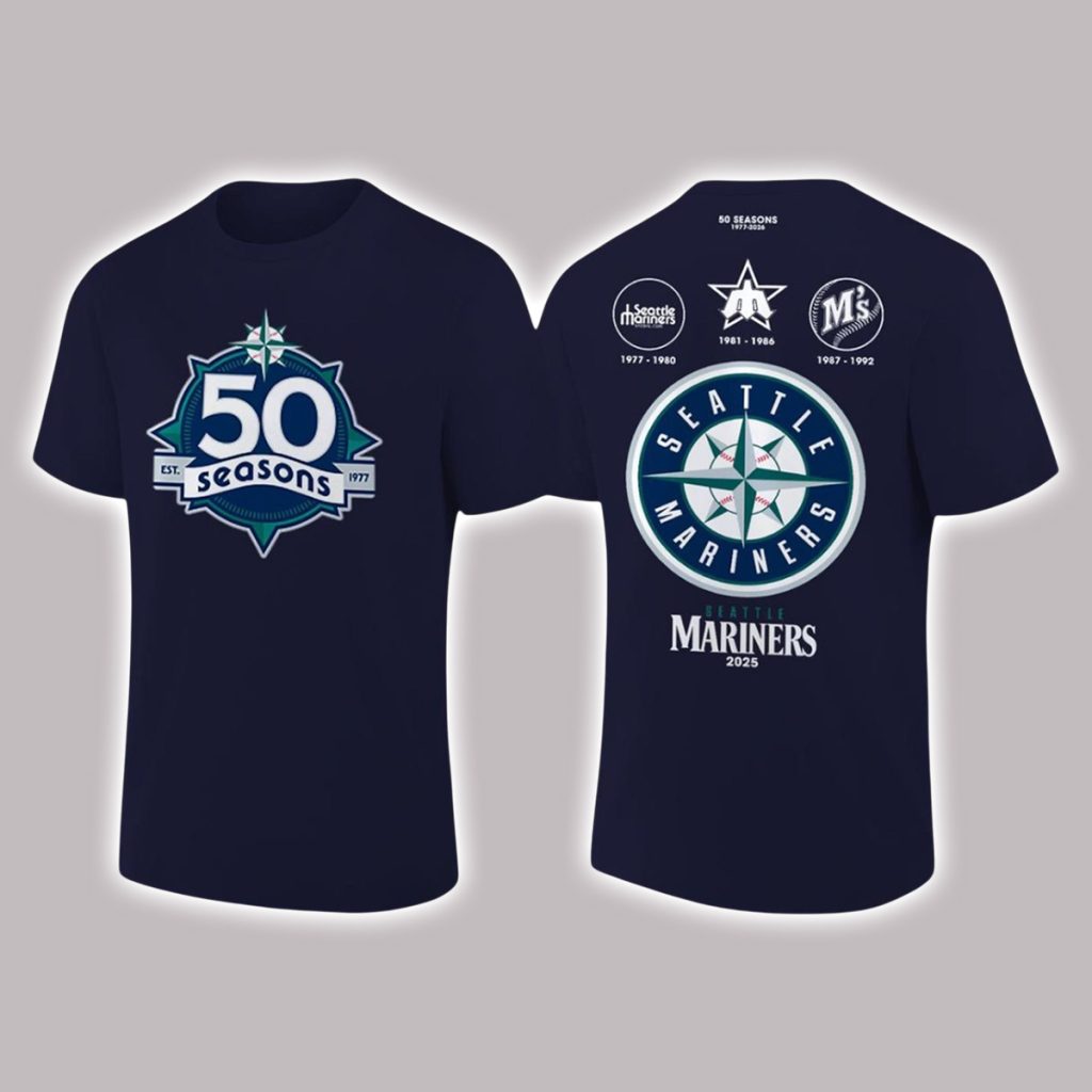 Seattle Mariners 50 Seasons Celebrate 1977 2026 T Shirt