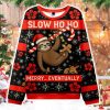 Sloth Eating Gingerbread Man Christmas Ugly Sweater