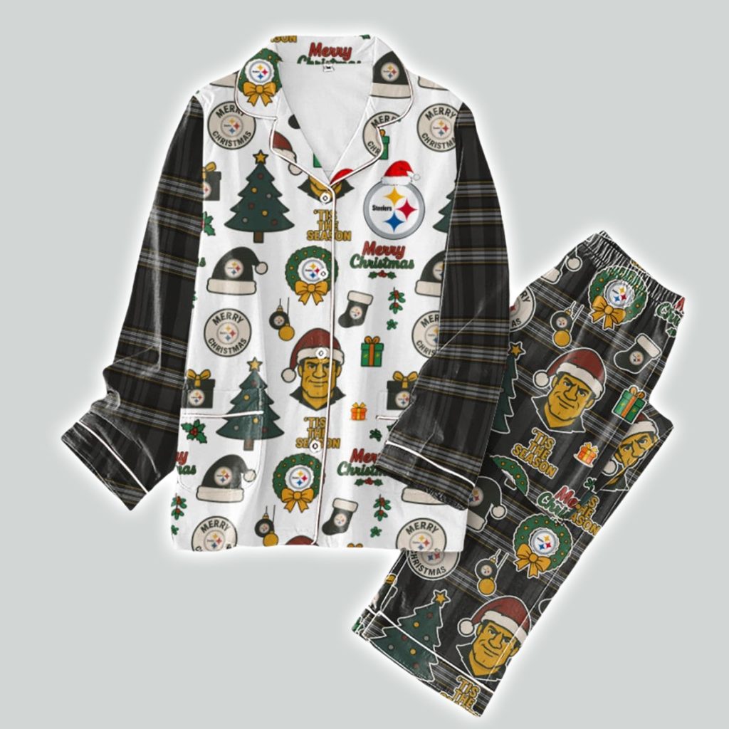 Steelers Football Christmas Pajamas Set