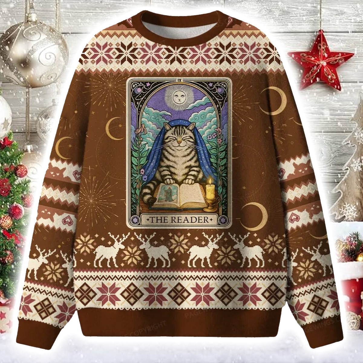 The Reader Unisex Ugly Christmas Sweater