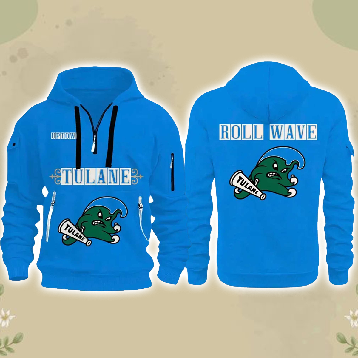 Tulane Coach Jon Sumrall RMFW Quarter Zip Hoodie