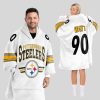 Watt 90 Pittsburgh Football Unisex Blanket Hoodie