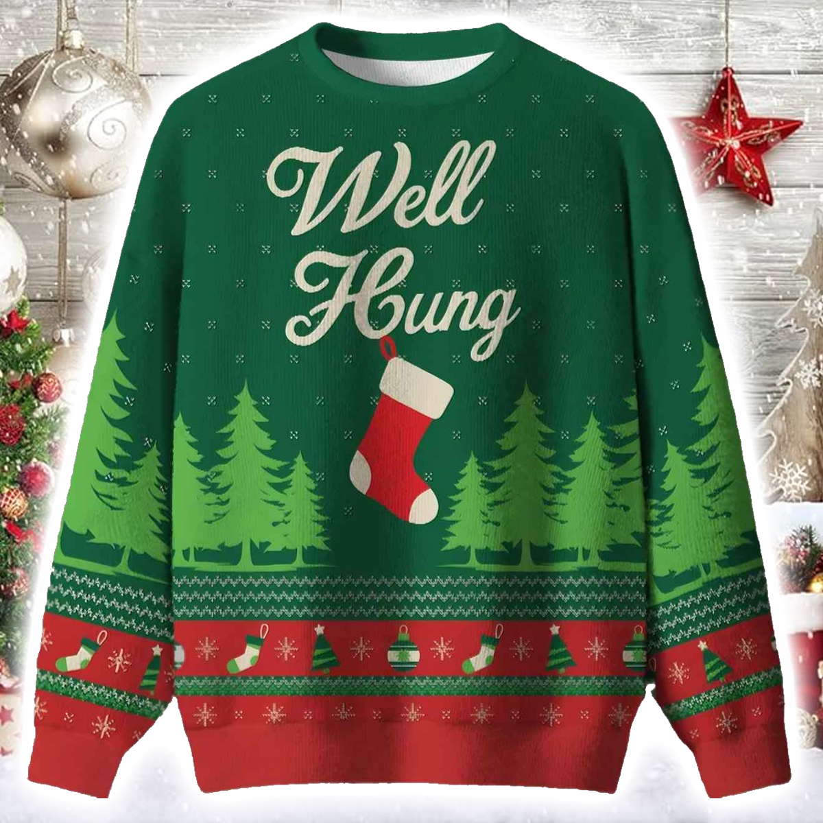 Well Hung Ugly Christmas Sweater