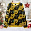 Yellow Cat And Black Cat Christmas Ugly Sweater