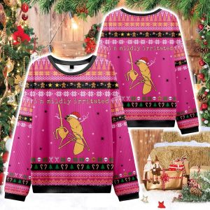 Marcus The Worm I'm Mildly Irritated Christmas Ugly Sweater