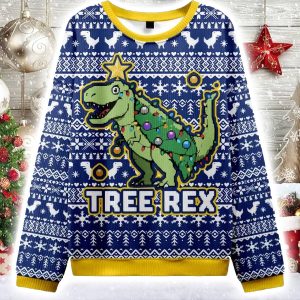 Cute Tree Rex Christmas Ugly Sweater