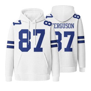 Dallas Football Ferguson 87 Waffle Hoodie 1