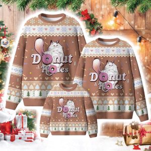 Cat Donut Holes Unisex Christmas Ugly Sweater
