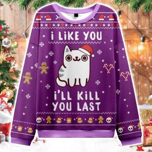 Cats And Humans Have A Love hate Relationship Christmas Ugly Sweater