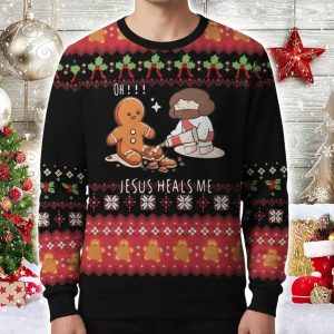 Jesus Heals Me Ugly Christmas Sweater