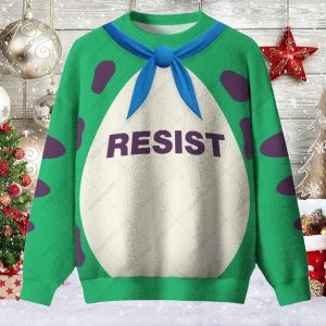 Resist Frog Suit Ugly Christmas Sweater 1