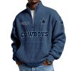 Cowboys EST 1960 Half Zip Waffle Hoodie 3