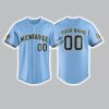 2026 Brewers Powder Blue Custom Jersey