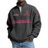 Alabama Est 1892 Waffle Stand Collar Half Zip Sweatshirt 2