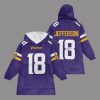 Autographed JJ 18 Minnesota Football Unisex Blanket Hoodie 1