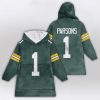 Autographed MP 1 Green Bay Football Unisex Blanket Hoodie 1