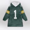 Autographed MP 1 Green Bay Football Unisex Blanket Hoodie 2