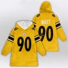 Autographed TJW 90 Pittsburgh Football Unisex Blanket Hoodie 1