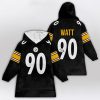 Autographed TJW 90 Pittsburgh Football Unisex Blanket Hoodie 2
