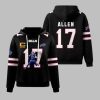 Bills Josh Allen 17 Waffle Hoodie 2