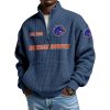 Boise State Est 1933 Waffle Stand Collar Half Zip Sweatshirt 1