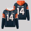 Broncos Courtland Sutton 14 Waffle Hoodie 1