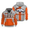 Broncos Personalization 3D Half zip Hoodie